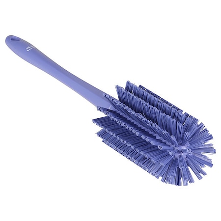 Bottle Brush, Medium, 10 1/4 in L Handle, 6 1/2 in L Brush, Purple, Polypropylene MPN:5382808