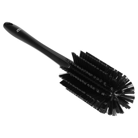 Bottle Brush, Medium, 10 1/4 in L Handle, 6 1/2 in L Brush, Black, Polypropylene MPN:5382809