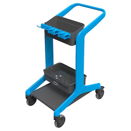 Janitorial Cart, Swivel, Blue, PPP, 23.4 lb MPN:57003