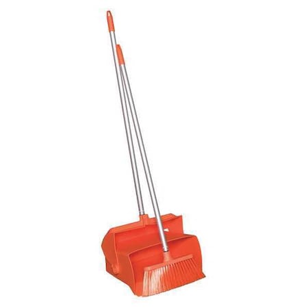 11 in Sweep Face Angle Broom, Orange, 36