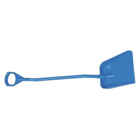 Ergonomic Square Point Shovel, Polypropylene Blade, 51.2 in L, Blue MPN:56013