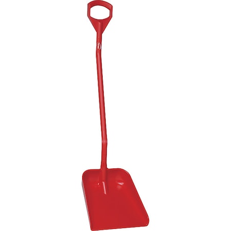 Ergonomic Square Point Shovel, Polypropylene Blade, 51.2 in L, Red MPN:56014