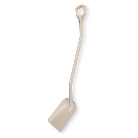 Ergonomic Square Point Shovel, Polypropylene Blade, 50 in L, White MPN:56115