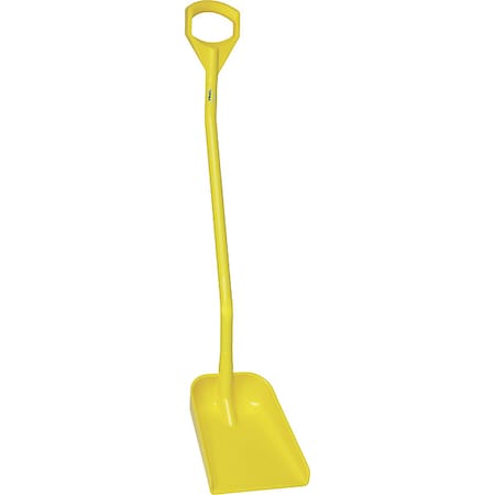 Ergonomic Square Point Shovel, Polypropylene Blade, 50 in L, Yellow MPN:56116