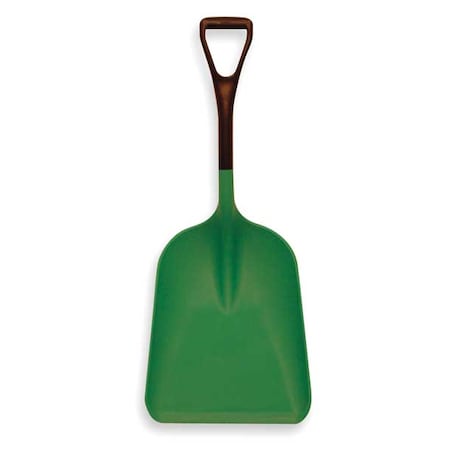 No. 4 Industrial Square Point Shovel, Plastic Blade, 17 in L, Black Polypropylene Handle MPN:6897SS