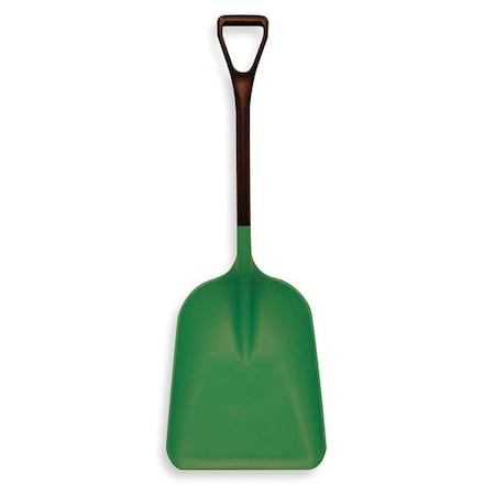No. 4 Industrial Square Point Shovel, Plastic Blade, 23 in L, Black Polypropylene Handle MPN:6900SS