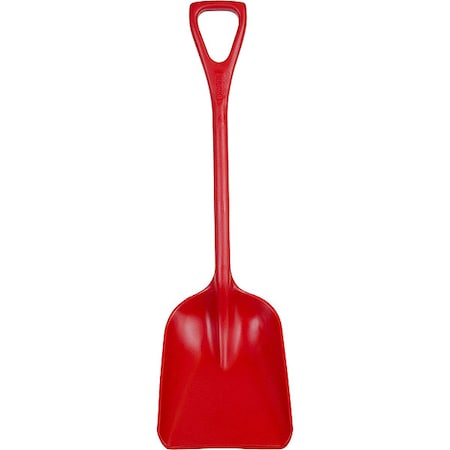 Hygienic Square Point Shovel, Polypropylene Blade, 23 1/2 in L, Red MPN:69814