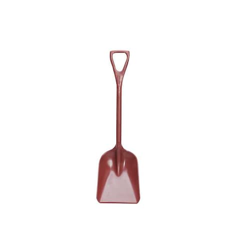 Hygienic Square Point Shovel, Polypropylene Blade, 23-1/2 in L, Red MPN:6981MD4