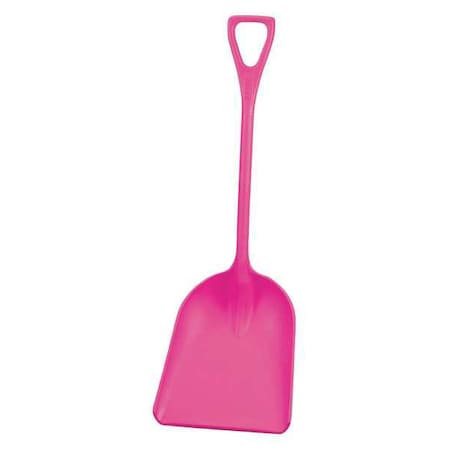 Hygienic Square Point Shovel, Polypropylene Blade, 28 in L, Pink Polypropylene Handle MPN:69821