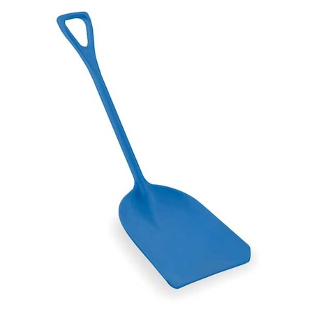 Hygienic Square Point Shovel, Polypropylene Blade, 28 in L, Blue, Polypropylene Handle MPN:69823
