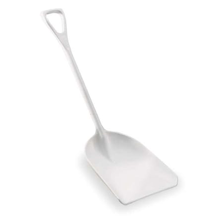 Hygienic Square Point Shovel, Polypropylene Blade, 28 in L, White Polypropylene Handle MPN:69825