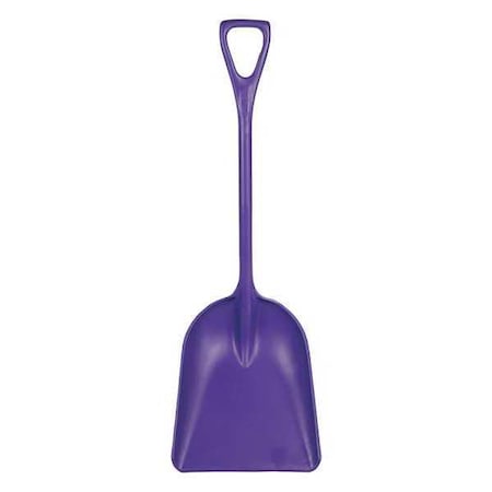 Hygienic Square Point Shovel, Polypropylene Blade, 28 in L, Purple MPN:69828