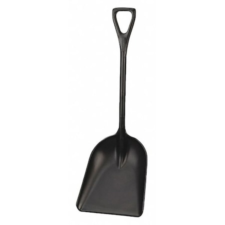 Hygienic Square Point Shovel, Polypropylene Blade, 28 in L, Black Polypropylene Handle MPN:69829