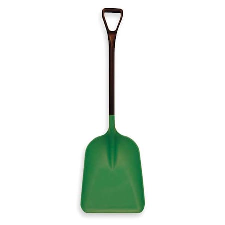 No. 4 Industrial Square Point Shovel, Plastic Blade, 28 in L, Black Polypropylene Handle MPN:6985SS