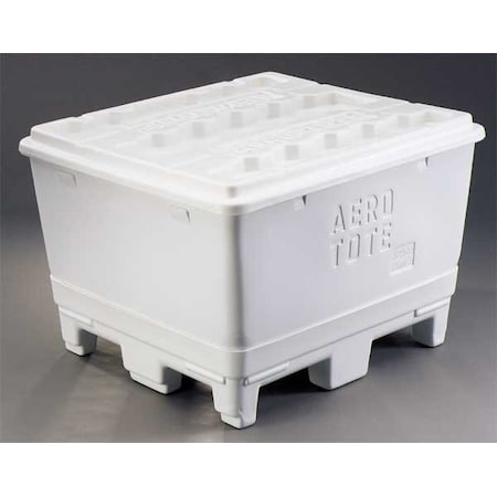 Stacking & Nesting Tote Tub 17.5 cu ft Volume Cap., 40 3/4 in L, 37 in W, 20 3/4 in H, Plastic MPN:6921