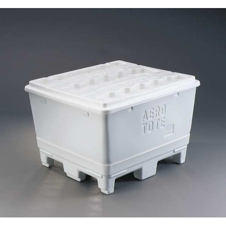 White Plastic Bulk Container Lid MPN:6922