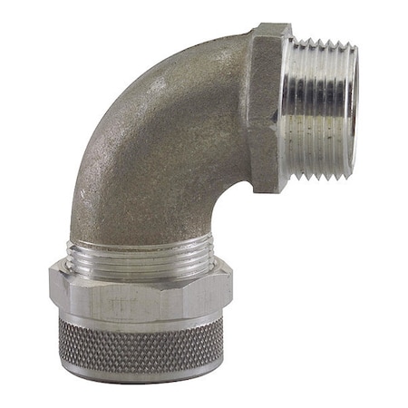 Cord Grip, Alum, 90 deg., 1-1/4