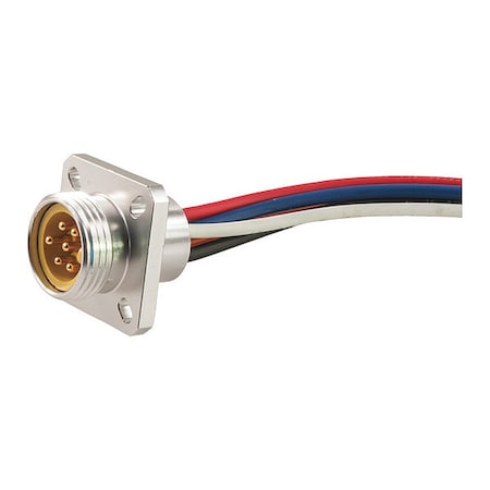 Receptacle, MiniSize, M, Flg Mt 3 P, 1 ft. MPN:103PF0010M