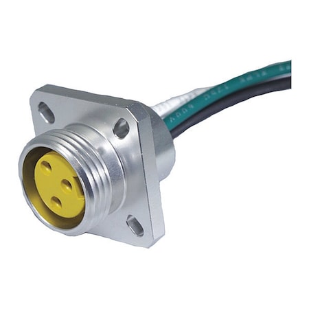 Receptacle, MiniSize, F, Flg Mt 3 P, 1 ft. MPN:103QF0010M