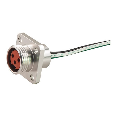 Recptacl, Mini, Hi-Temp, F, Flange, 5 P, 1 ft. MPN:105QF0010MHT