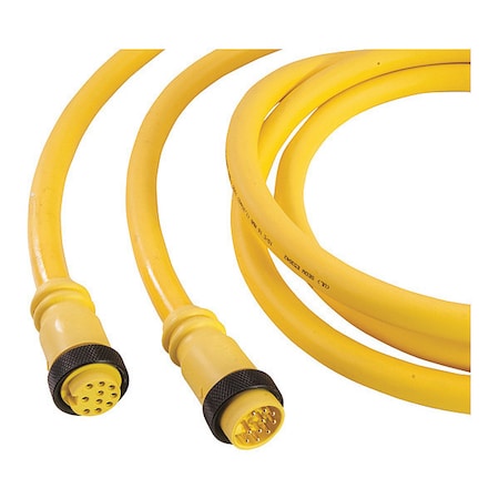 Cordset, Mini, PVC, M/Fem, 12 Pole, 12 ft. MPN:112G0120AP