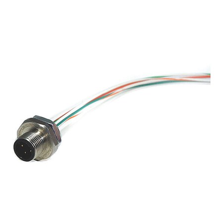 Receptacle, Etherlink M12, M, 4 Pole, 1 ft. MPN:E04R0010P24