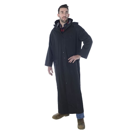 Rain Coat, .35 mm Pvc/Polyester, 2XL MPN:R9632FRC2XL