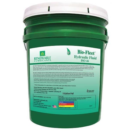 5 gal Pail, Hydraulic Oil, 46 ISO Viscosity, Not Specified SAE MPN:80834