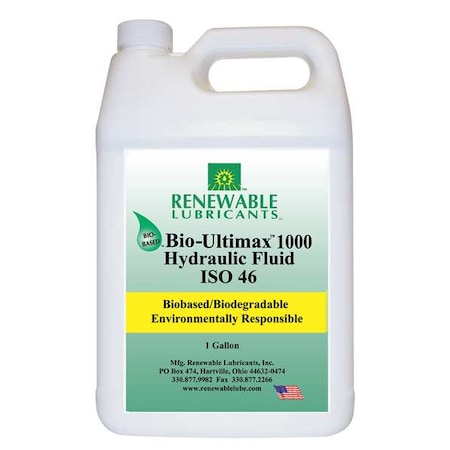 1 gal Jug, Hydraulic Oil, 46 ISO Viscosity, Not Specified SAE MPN:81013