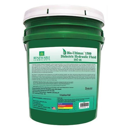 5 gal Pail, Hydraulic Oil, 46 ISO Viscosity, Not Specified SAE MPN:81064