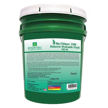 5 gal Pail, Hydraulic Oil, 68 ISO Viscosity, Not Specified SAE MPN:81074