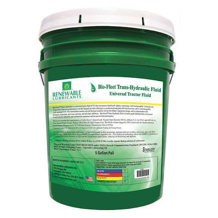5 gal Pail, Hydraulic Oil, 46 ISO Viscosity, 30 SAE MPN:81204