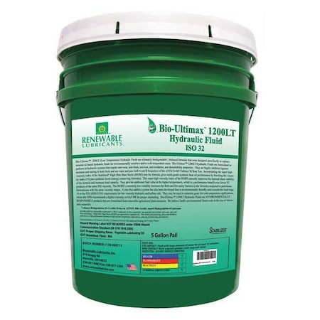 5 gal Pail, Hydraulic Oil, 32 ISO Viscosity, Not Specified SAE MPN:81334