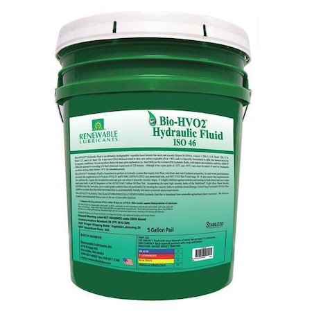 5 gal Pail, Hydraulic Oil, 46 ISO Viscosity, Not Specified SAE MPN:81604