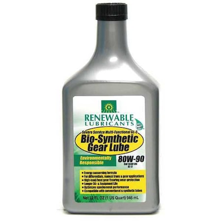 Gear Oil, 1 qt, Bottle, Light Golden MPN:82131