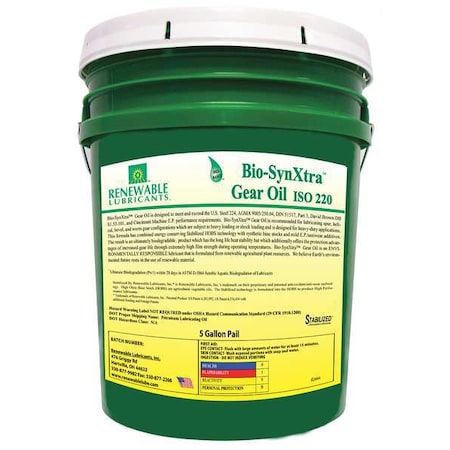 5 gal Gear Oil Pail 150 ISO Viscosity, 80W140 SAE, Yellow MPN:82444