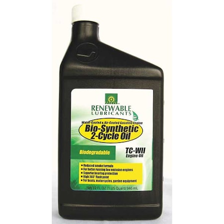 2-Cycle Biodegradeable Engine Oil, 1 Qt., SAE Grade 20 MPN:85211