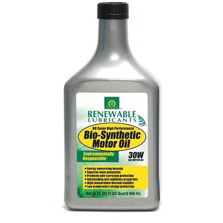 Engine Oil, SAE 30, Bio-Synthetic, 1 Qt. MPN:85241