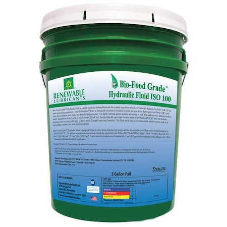 5 gal Pail, Hydraulic Oil, 22 ISO Viscosity, Not Specified SAE MPN:87154