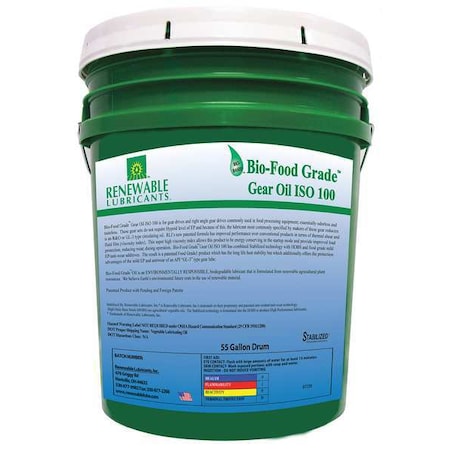 5 gal Gear Oil Pail 100 ISO Viscosity, Not Specified SAE, Yellow MPN:87234