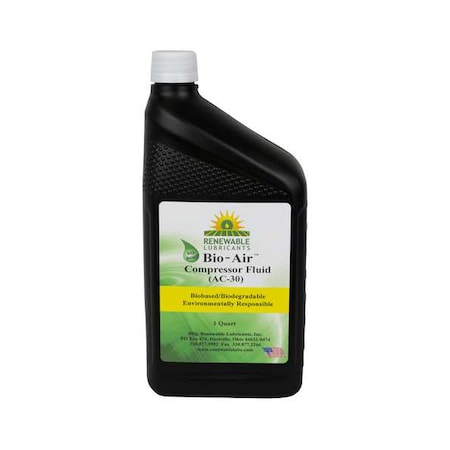 Compressor Oil, 1 qt, Bottle, 30 SAE Grade MPN:84201