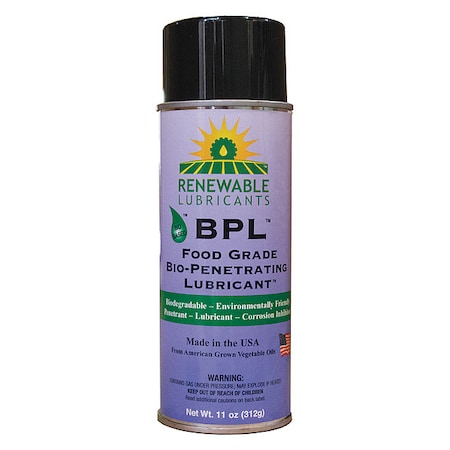 Lubricant, 11 oz, Aerosol Can, Vegetable Oil, Yellow MPN:80002