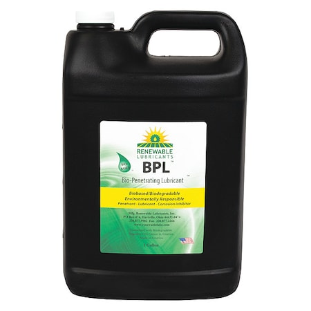 Lubricant, 1 gal., Jug, Vegetable Oil, Yellow MPN:80003