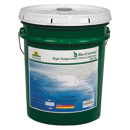 Chain & Wire Rope Lubricant, 5 gal, Pail, Vegetable Oil Base, 2, 000 Degrees F Max Op Temp, White MPN:81854