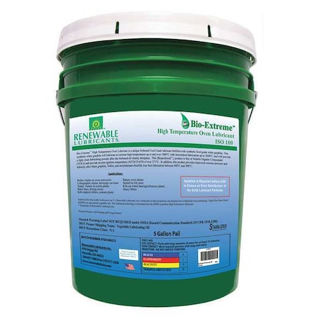 Chain & Wire Rope Lubricant, 5 gal, Pail, Vegetable Oil Base, 584 Degrees F Max Op Temp, White MPN:81864