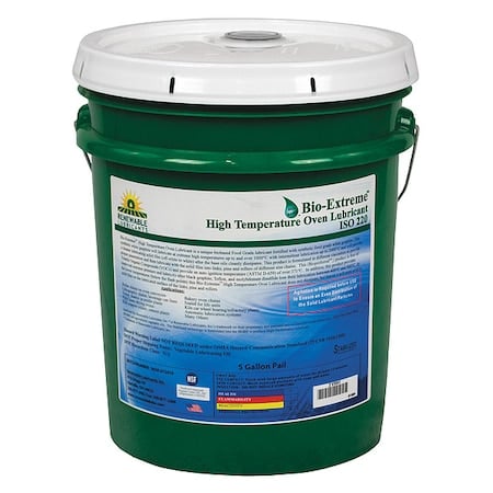 Oven Lubricant, 5 gal, Pail, Vegetable Oil, White MPN:81884