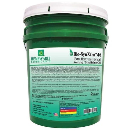 Cutting Oil, 5 gal, Bucket MPN:86874