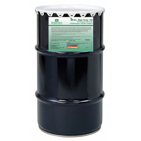 Multipurpose Grease, 120 lb, Drum, Semi-Synthetic Base, 285 Degrees F Max Op Temp, Green MPN:87615