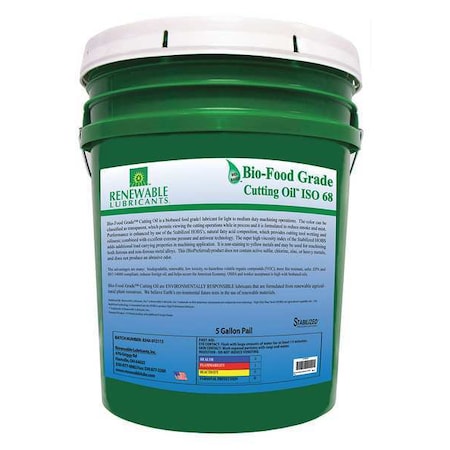 Cutting Oil, Pail, Yellow, 5 gal. MPN:88354