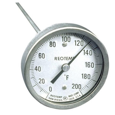 Bimetal Thermom, 3 In Dial, 0 to 200F MPN:A36P  0-200 F